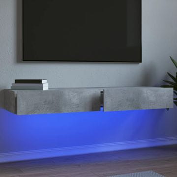 Vidaxl LED TV ormarići, 2 kom, betonsko sivi, 60x35x15,5 cm