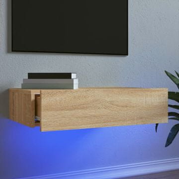 Vidaxl TV stalak s LED diodama, boja hrasta Sonoma, 60x35x15,5 cm