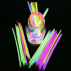 Kruzzel Fluorescentni svjetlosni štapići za narukvice 20cm mix 100kos