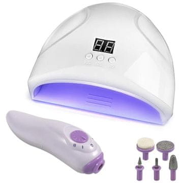 Malatec Set 2u1 UV 12 LED lampa za gelirane nokte 12W LCD + brusilica