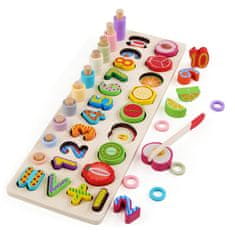 Aga4Kids Drvena edukativna građevinska igračka s brojevima MR6102