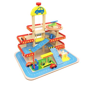 Aga4Kids Drvena četverokatna Garaža MR6104