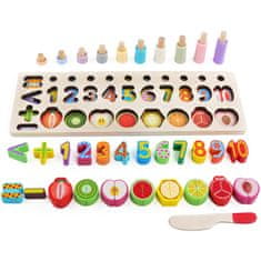 Aga4Kids Drvena edukativna građevinska igračka s brojevima MR6102