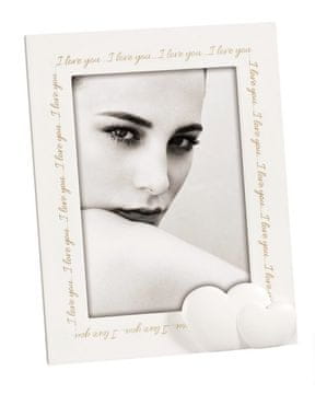 MASCAGNI A1588 VOLIM TE drvo s 2 okvira 13x18 bijela