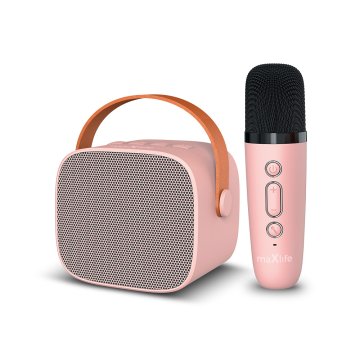 maXlife MXKS-100 Bluetooth Karaoke mikrofon + zvučnik, ružičasta