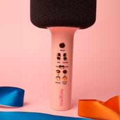 maXlife MXBM-600 Bluetooth Karaoke mikrofon, ružičasta