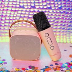 maXlife MXKS-100 Bluetooth Karaoke mikrofon + zvučnik, ružičasta