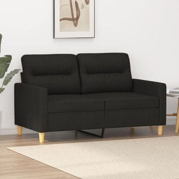 Vidaxl Dvosjed, crna, 120 cm, presvučena tkaninom