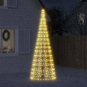 Vidaxl Božićne lampice za drvce, montaža na stup, 550 toplo bijelih LED dioda, 300 cm