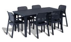 KETER Elegantan Grafitni Naslonjač Samanna - Otpornost i Udobnost Kombinirani