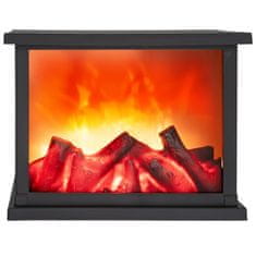 Verkgroup Dekorativni 3D LED električni kamin s imitacijom vatre 25cm USB