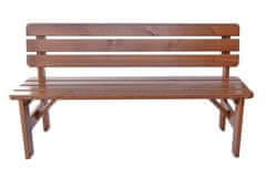 Rojaplast Drvena Vrtna Klupa LAKIRANA VIKING 150 cm - 3 Sjedala, FSC Certifikat