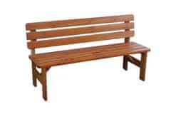 Rojaplast Drvena Vrtna Klupa LAKIRANA VIKING 150 cm - 3 Sjedala, FSC Certifikat
