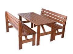 Rojaplast Drvena Vrtna Klupa LAKIRANA VIKING 150 cm - 3 Sjedala, FSC Certifikat