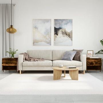 Vidaxl Klub stolići, set od 2, dimljeni hrast, 50x46x50 cm