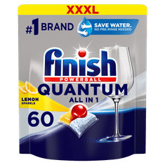 Finish Quantum All in 1 kapsule za perilicu posuđa Lemon Sparkle, 60 kom