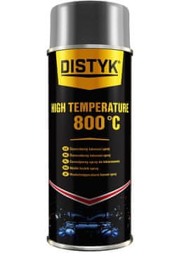 DISTYK High Temperature Spray +800 °C SREBRNA – silikonski sprej za zaštitu metala i visoke temperature