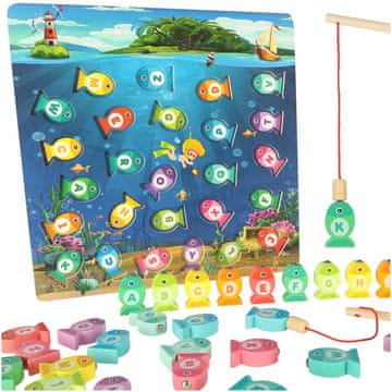 Ikonka Aga Drvena ribarska igra s magnetima Montessori