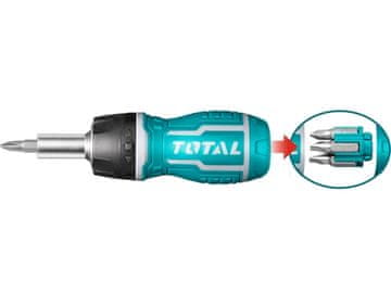 Total Odvijač s čegrtaljkom TACSDS1726 8-u-1 odvijač s račvom