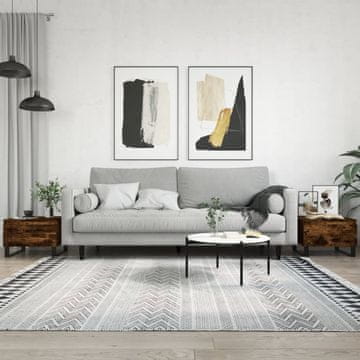Vidaxl Klub stolići, set od 2, dimljeni hrast, 50x46x35 cm