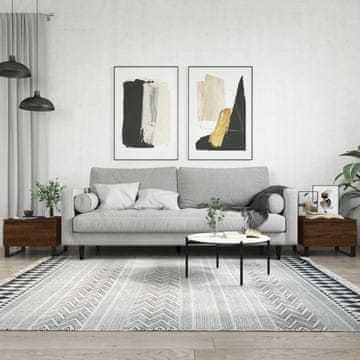 Vidaxl Klub stolići, set od 2, smeđi hrast, 50x46x35 cm
