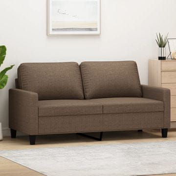 Vidaxl Dvosjed, Smeđa, 140 cm, Presvučena tkaninom