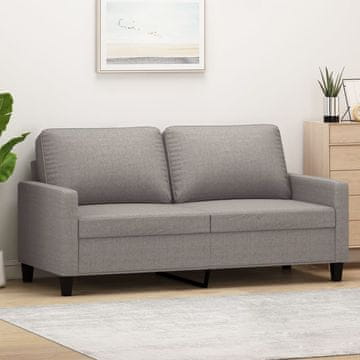 Vidaxl Dvosjed, taupe, 140 cm, presvučen tkaninom