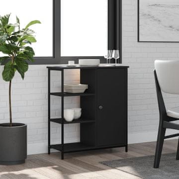 Vidaxl Ormarić, crni, 70x30x80 cm, materijal na bazi drva