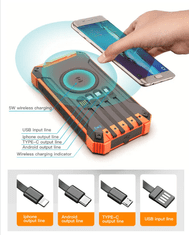 BOT Solarna power banka SP5 1 panel 20000mAh s kablovima crvena