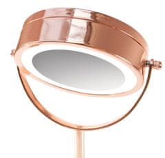 RIO MMST dvostrano LED kozmetičko ogledalo, ružičasto zlato