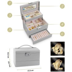 Massido Kutija za nakit MS-704 - siva
