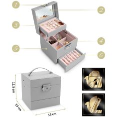 Massido Kutija za nakit MS-703 - siva