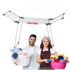 Massido Debora stojeći sklopivi sušilni stroj za rublje bijeli 19 m