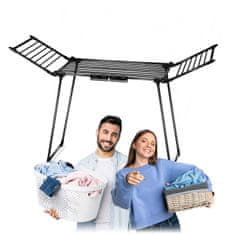 Massido Debora samostojeća sušilica rublja s mogućnošću izvlačenja, crna, 19 m