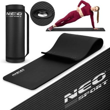 Neo-Sport Prostirka za vježbanje s rupama, debela, 183 x 60 cm, - 192000, crna