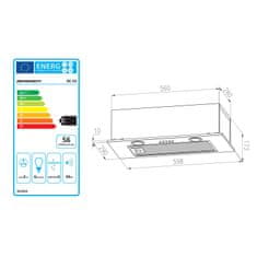 Berdsen Kuhinjska napa za ispod ormarića 60 cm Inox BE-50