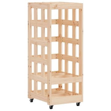 Vidaxl Držač za cjepanice s kotačima 40x49x110 cm od borovine