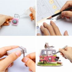 Robotime Sretni kamper, drvena 3D slagalica, (DGM04)