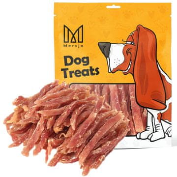Mersjo Poslastice za pse - mekane trakice od patke 500g