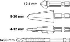 YATO Komplet 4x HSS konusne bušilice izbušene HEX -om