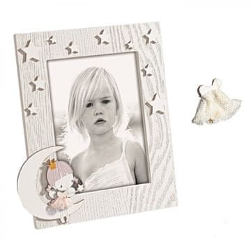 MASCAGNI A1498 DJEVOJKA NA MJESECU drveni okvir 13x18 ružičasta