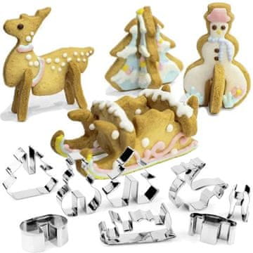 slomart Božićni set 3D rezača za kekse RUHHY 22015