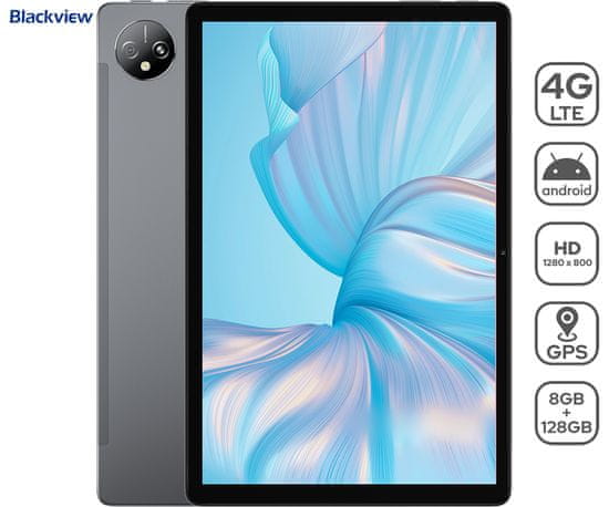 Blackview TAB 80 tablet računalo, 25,65 cm (10,1), 4G-LTE, 8GB/128GB + maska, siva (Nightfall Grey)
