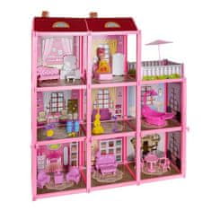 MG Dollhouse kućica za lutke 65 cm, ružičasta