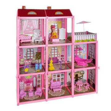 MG Dollhouse kućica za lutke 65 cm, ružičasta