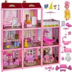 MG Dollhouse kućica za lutke 65 cm, ružičasta