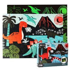 Aga4Kids Dječje svjetleće puzzle Dinosauri 100 dijelova