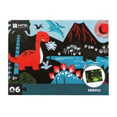 Aga4Kids Dječje svjetleće puzzle Dinosauri 100 dijelova