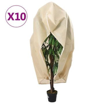 Vidaxl Zaštitne kapuljače s patentnim zatvaračem, 10 kom, 70 g/m², 1 x 1,55 m