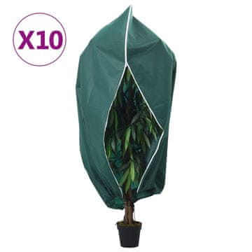 Vidaxl Zaštitne kapuljače s patentnim zatvaračem, 10 kom, 70 g/m², 1,2 x 1,8 m